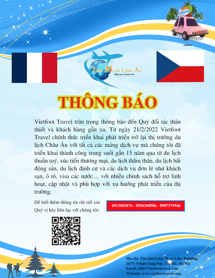 THÔNG BÁO MỞ CỬA THỊ TRƯỜNG CHÂU ÂU