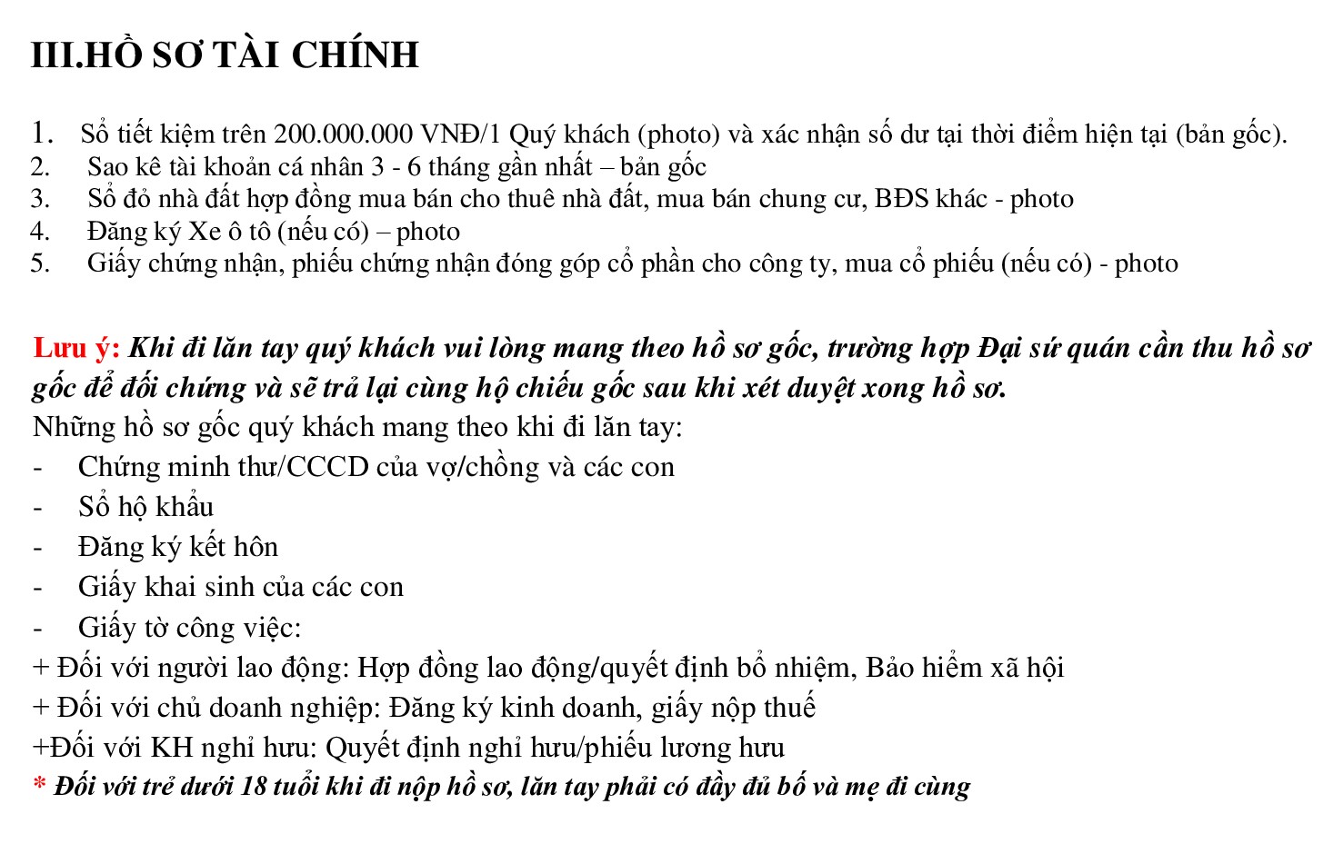 Hồ sơ tài chính