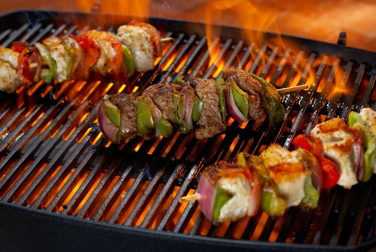Món Barbecued Shish Kebabs